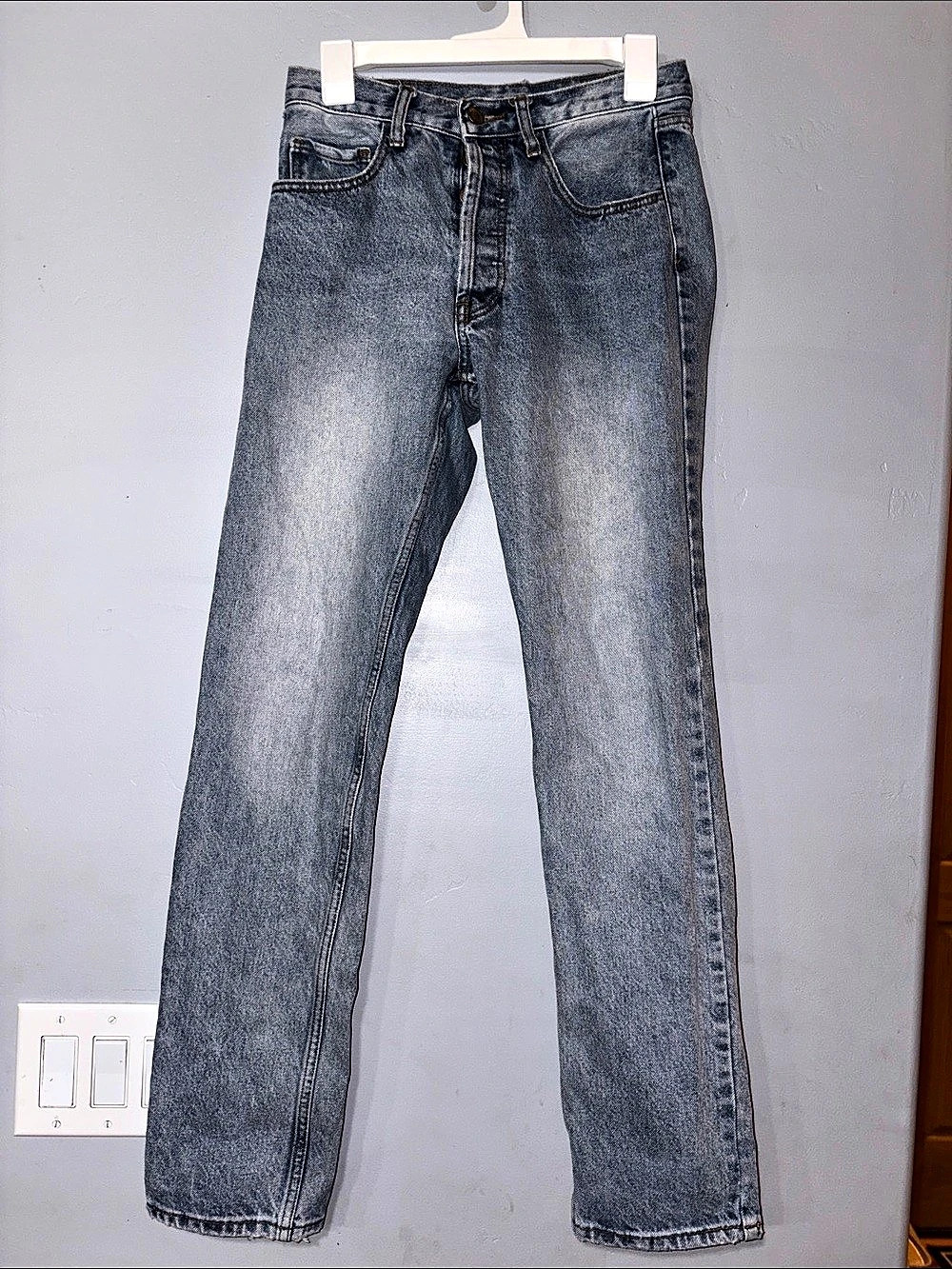 J. Galt RR130 Low Rise Straight Leg Jeans Button Fly Blue S